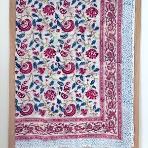 100% Cotton Hand Block Print Sarong Scarf Swim Coverup (22M)